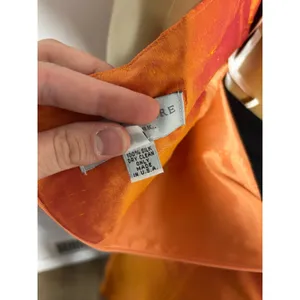 Coren Moore New York Womens Orange 100% Silk Strapless Bow Cocktail Dress Size 4 thumbnail 6
