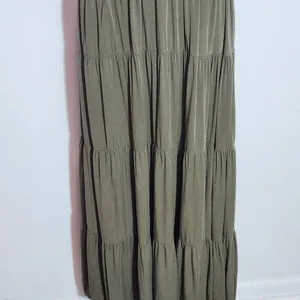 Pretty Garden Olive Green Smocked Midi Dress Size Large Green Cottagecore Dress thumbnail 4