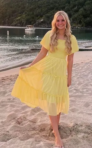 Amazon yellow Midi Dress thumbnail 1