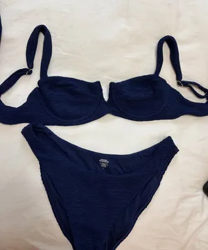 Monday Swimwear Navy Bikini Set thumbnail 1