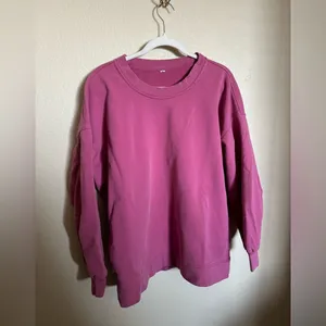 Lululemon perfectly oversized crew sweatshirt size‎ 12 in pink lychee thumbnail 3