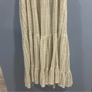 Free People Marigold Plaid Tiered Maxi Sun Dress NWT Boho Farmhouse Size XS thumbnail 6