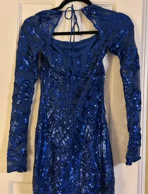 Lucy in the Sky Blue Sequin Dress thumbnail 1