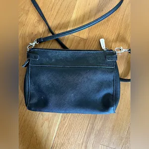 Liz Claiborne Handbag Shoulder Purse Black Cloth Zip Closure thumbnail 2