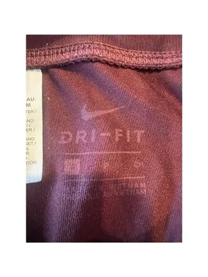 Nike Women's Dri-Fit Cropped Leggings Maroon / burgundy Size S Athletic Sports thumbnail 4