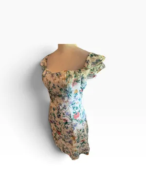 wild fable Strapless Floral Sundress in White with Pastel Print BRAND NEW thumbnail 5