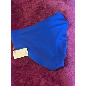 QUINCE High Rise High Leg Bikini Bottom SUSTAINABLE NWT Electric Blue Medium M thumbnail 4