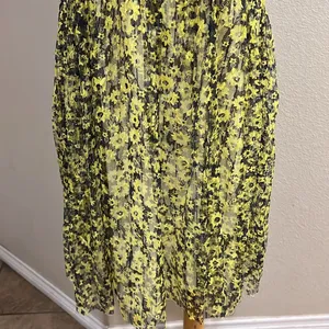 Y2K Romeo And Juliet Size L Yellow Black trim Lacy Dress NWT fairy baby doll thumbnail 5