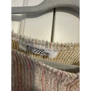C'Mom vintage 1980s‎ cream and pastel striped sweater blouse thumbnail 4