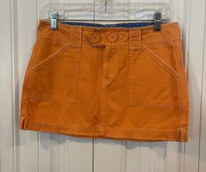 Duck head jeans co. Orange mini skirt size 5 thumbnail 1