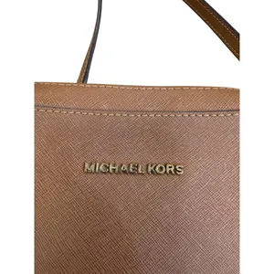 Michael Kors Womens Brown Leather Small Crossbody Purse SKU 8228 thumbnail 2