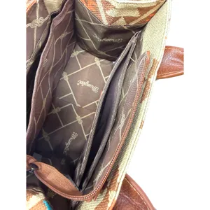 Wrangler Aztec Print Tote Bag Western Canvas Crossbody Strap Brown‎ Like New thumbnail 8