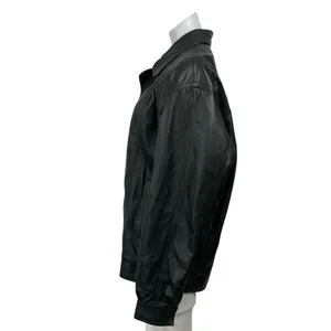 Vintage Cuiropolis Women's Black Faux Leather Zip Up Bomber Jacket Size XL-2XL thumbnail 2