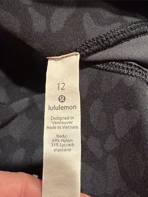 lululemon athletica align Black Tonal Animal Print Leggings 12 thumbnail 5