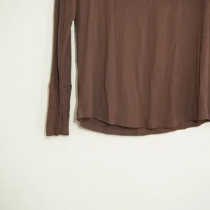 OFFLINE‎ by Aerie Brown Ribbed Long Sleeve Thumbhole Top Small Raglan Crew Neck thumbnail 3