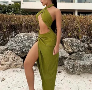 SheIn Green cut out maxi dress thumbnail 4