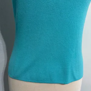 French Laundry Women Turquoise Knit Square Sleeveless‎ Fitted Top Size M thumbnail 5