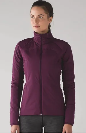 Lululemon Athletica Run for Cold PrimaLoft Athletic Jacket Size 4 Plum thumbnail 1