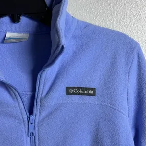 Columbia Women Blue Fleece Zip‎ Up Sweater Jacket Size M. thumbnail 3