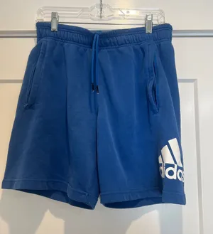 adidas Women's Royal Blue Logo Athletic Shorts size medium. thumbnail 1
