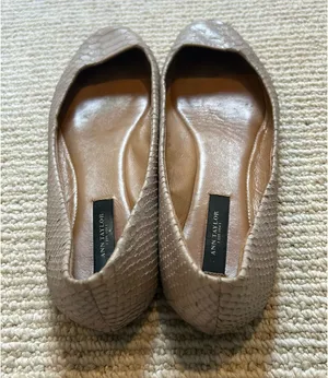Ann Taylor Light Tan Snakeskin Ballet Flats 9 thumbnail 5
