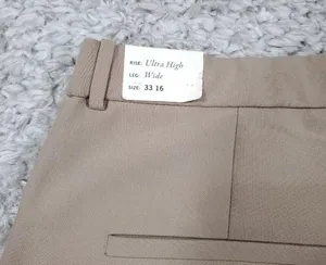 Abercrombie Ultra High Rise Wide Leg Pleated Front Pants Beige Tan Size 16 33 thumbnail 3