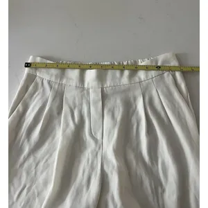 Aritzia Babaton Cohen Pants Pleated Cropped Trousers 4 Ivory thumbnail 6