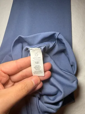 Aerie Offline Real Me Crossover Monaco Blue Hi-Rise Leggings M Long EUC thumbnail 4