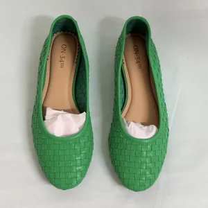 On 34th Size-6M‎ Women's Friyaa Woven Ballet Flats Green thumbnail 8