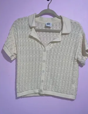 Princess Polly Elizondo Set Womens Size XS Cream Crochet Knit Wide Leg Resort thumbnail 1