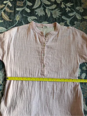 Loom ist Women's Pink Gauze Button-Frontw Tunic Dress thumbnail 5