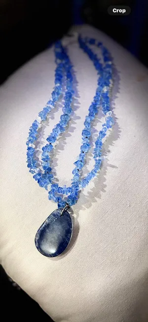 Blue Quartz Statement Necklace – Hand-Strung, One of a Kind thumbnail 9