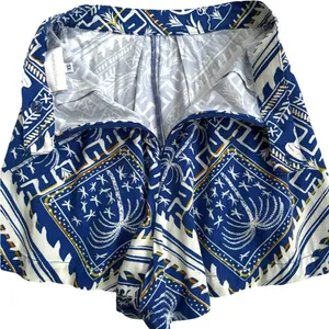 EUC Anthropologie Cory Lynn Calter Everly Blue Palm Tree Motif Size XS thumbnail 11