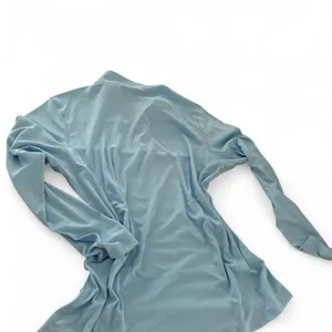 Baby blue long sleeve quarter zip athletic top in a women's size Large thumbnail 2