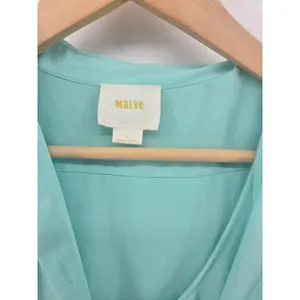 Maeve Blouse Womens‎ 2 Mint Green Sleeveless Layered Button Up Collared Top thumbnail 2