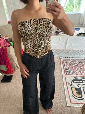 Leopard scarf top. S thumbnail 6