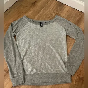 Silver and Gray Long Sleeve Top thumbnail 1