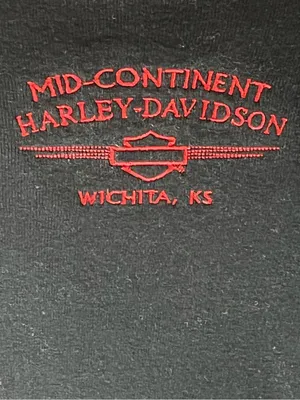 Harley-Davidson Mid-Continent Wichita KS Black Flame Women’s Graphic T-Shirt XL thumbnail 5
