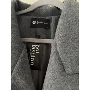 NWT Hot Fashion Gray Long Wool Blend Coat Double Breasted Maxi Coat M thumbnail 9