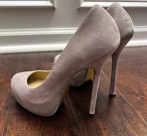 Yves Saint Laurent Platform Pump Grey Suede thumbnail 5
