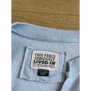 Aerie this feels seriously lived in blue oversized sweatshirt loungewear size xs thumbnail 2