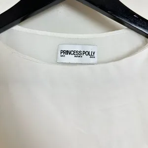 PRINCESS POLLY Eklund Ruched Jersey Minidress in White Size US 2 thumbnail 6