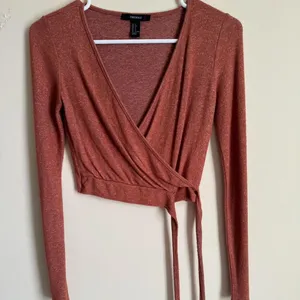 Forever 21 Heathered Burnt Orange Wrap Long Sleeve thumbnail 4