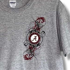 Gildan Ultra Cotton Alabama Crimson Tide Collegiate short sleeve T-shirt Medium thumbnail 3