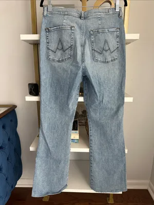 7 For All Mankind Light Blue Flared Jeans thumbnail 4
