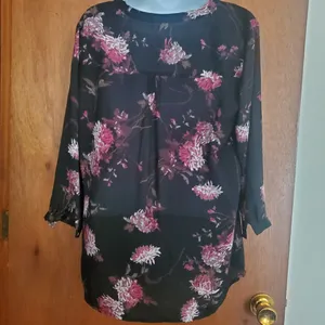 Maurices Floral Side Button Blouse thumbnail 3