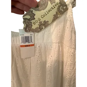 B.O.G NWT Band of Gypsies Collective Prairie Wind Eyelet Midi Dress Oversized S thumbnail 6