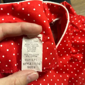 S.L. Fashions VTG 80s Polka Dot Puff Sleeve Midi Dress Red Size 9 thumbnail 16