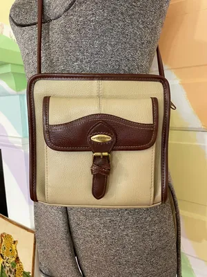 Vintage Liz Claiborne Classic Two-Tone Crossbody Bag Wallet Combo Preppy Y2K 💛🎀 thumbnail 3