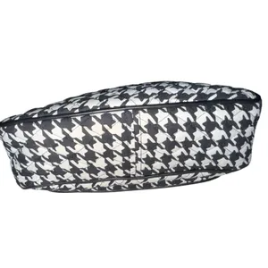 Vera Bradley Turnlock Crossbody bag purse VB black and white houndstooth print thumbnail 3